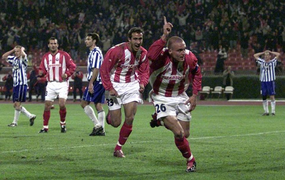 Nemanja Vidic ai tempi della Stella Rossa Belgrado, nella capitale serba ha giocato fino al 2004. Reuters